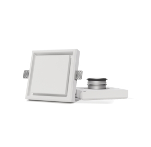 Диффузор под покраску скрытого монтажа SECRET SOFT FRAME 125/150 с приточно-вытяжным вентилятором